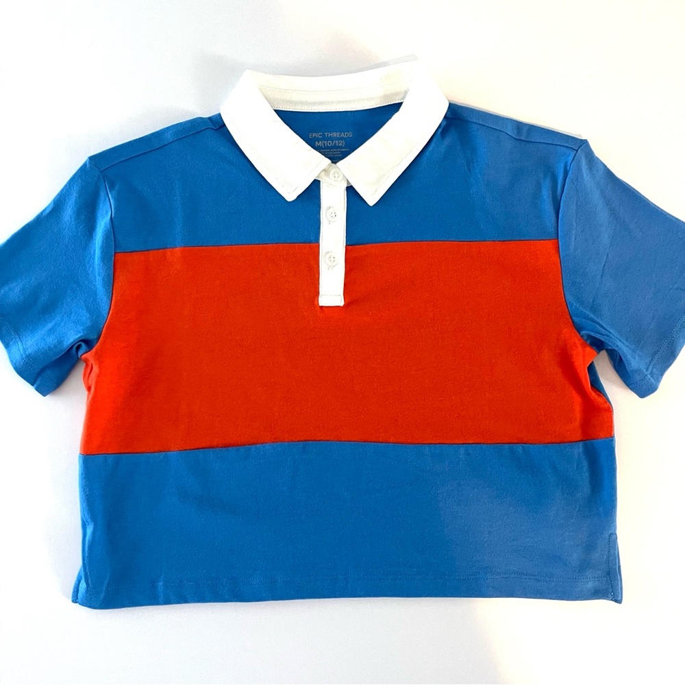 Epic Threads Kids' Blue and Orange Polo Shirt